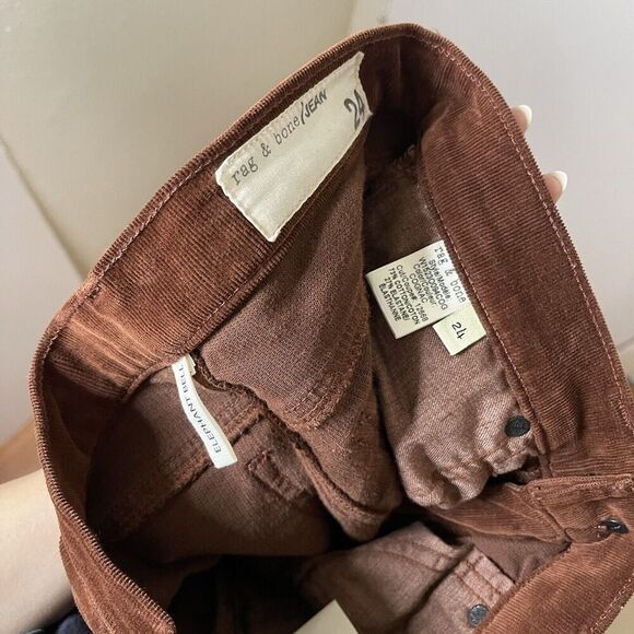 Rag & Bone Elephant Bell Corduroy Pants Cognac brown size US 24 - Picture 7 of 7